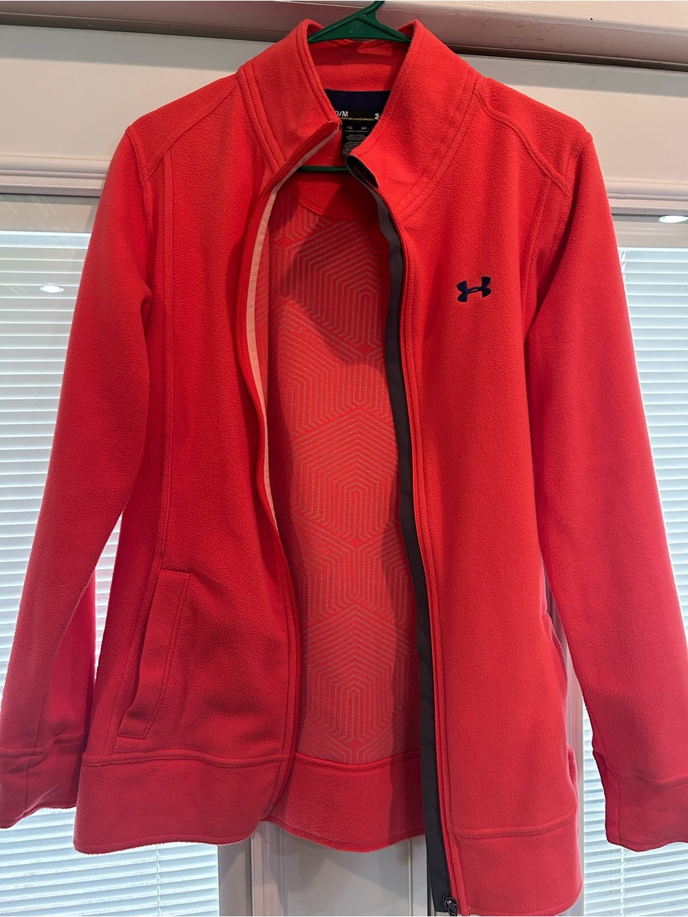 Under Armour Women’s Coral-Red Full-Zip Fleece Jacket